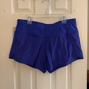 Lululemom blue running shorts